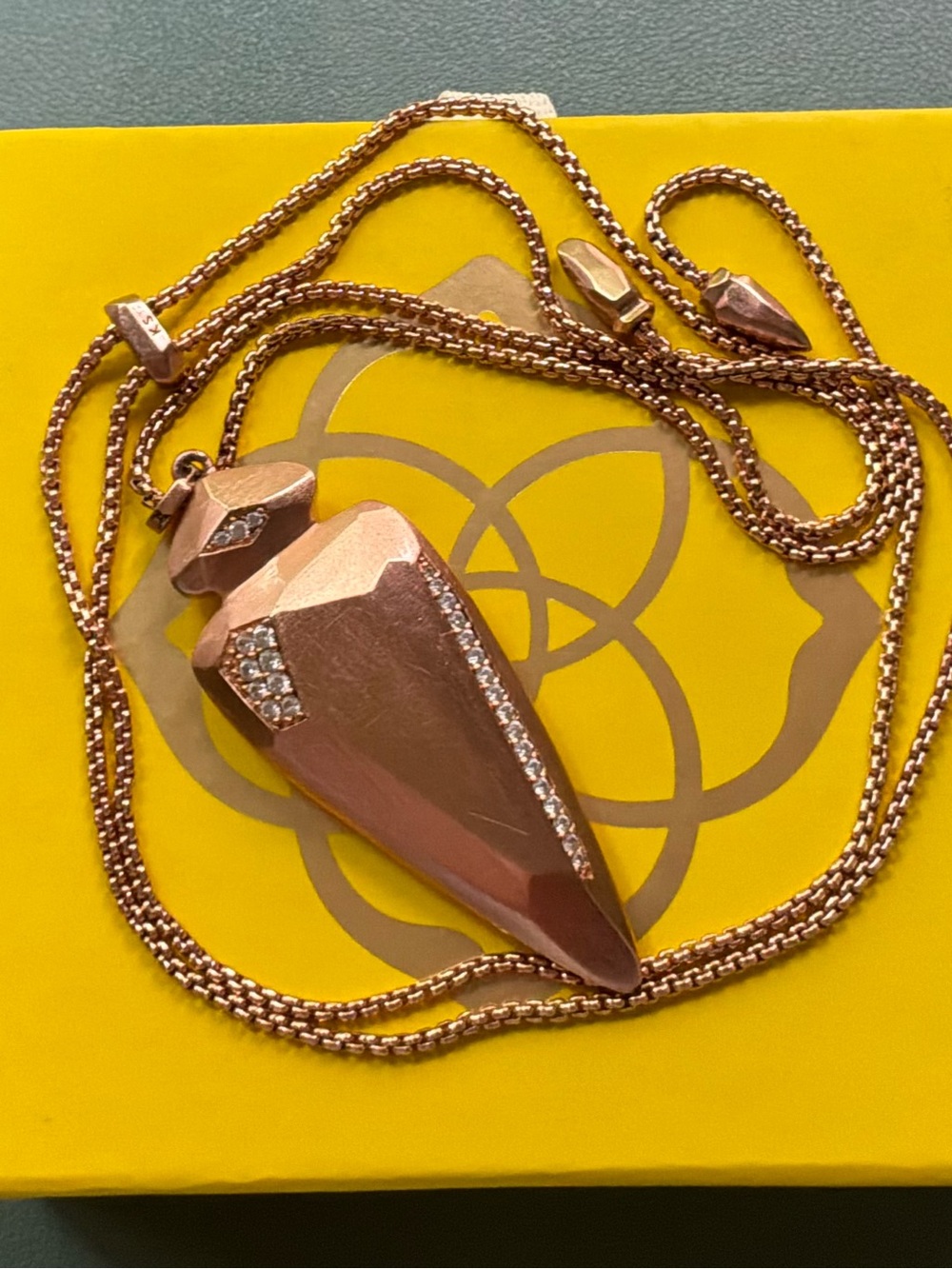 Kendra Scott Staley Necklace in Rose Gold